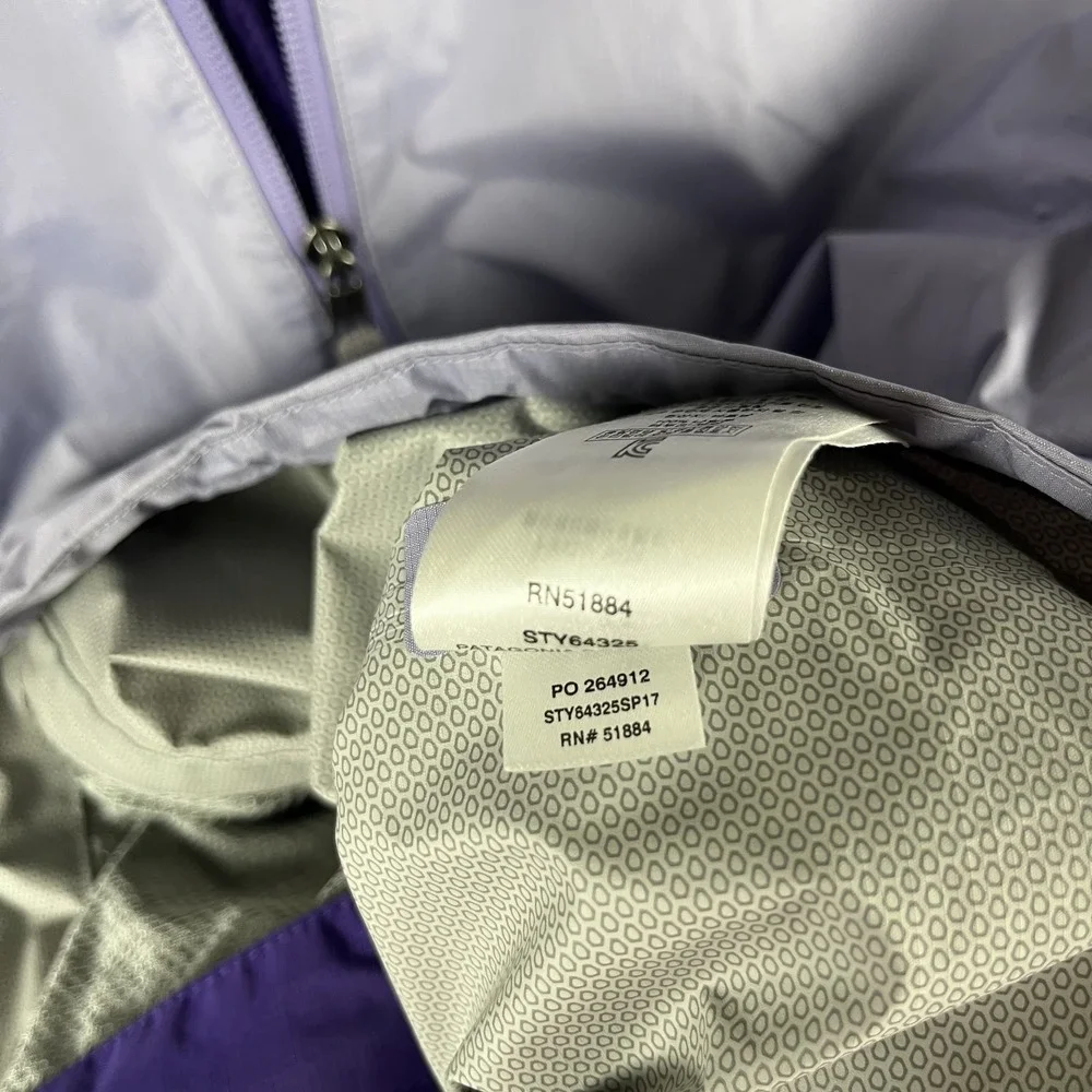 Patagonia Girl's Purple H2NO Shell Wind Rain Jacket XL (Women's XS)